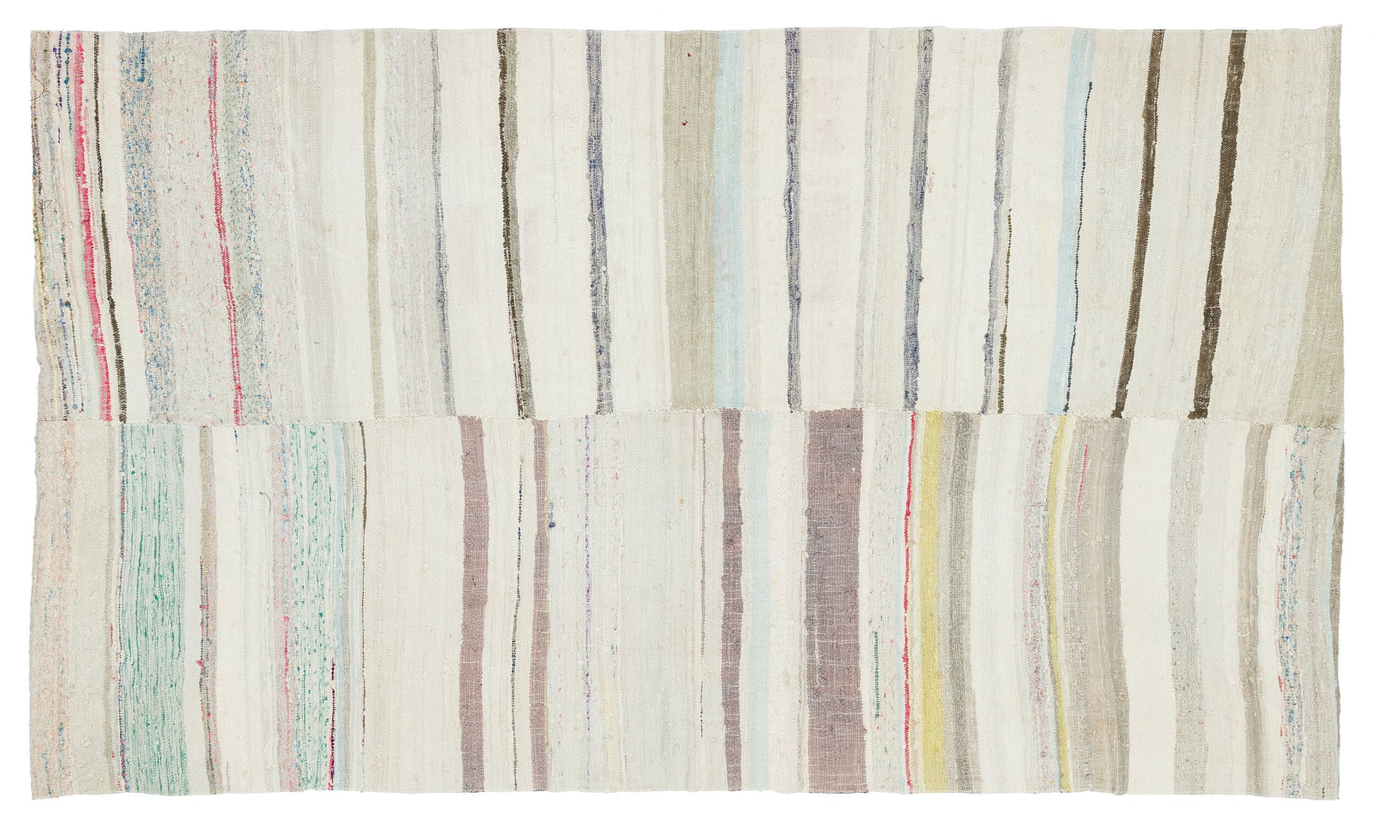 Girit Bej Çizgili Yün El Dokuma Halısı 150 x 255 Apex Unique