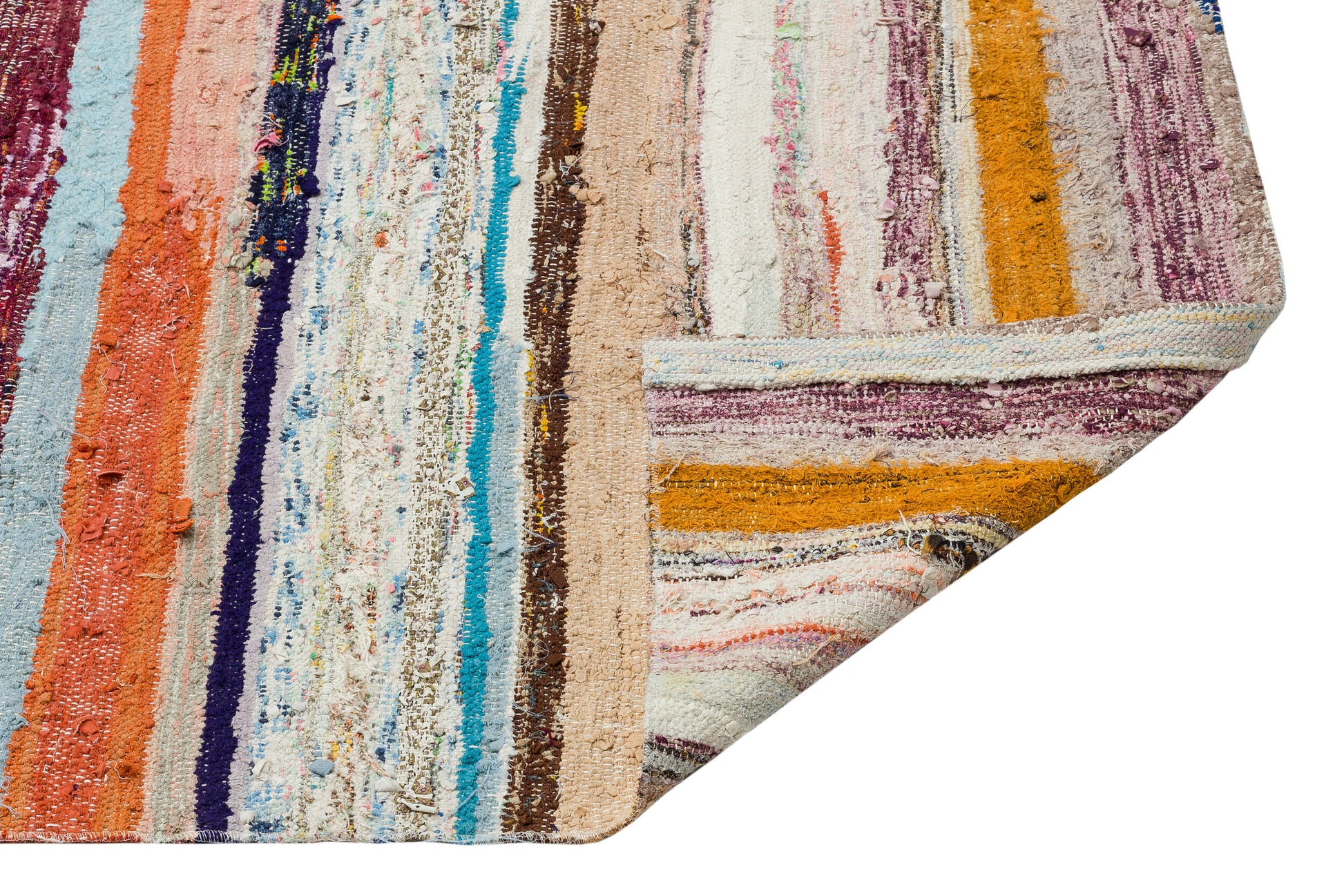 Girit Bej Çizgili Yün El Dokuma Halısı 152 x 327 Apex Unique