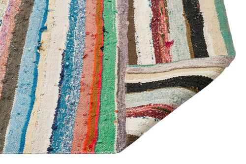 Girit Bej Çizgili Yün El Dokuma Halısı 128 x 316 Apex Unique