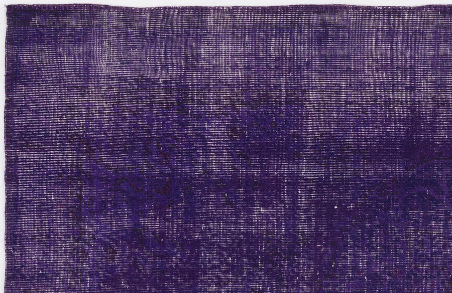 Eskitme Mor Düz Renk El Dokuma Halı 197x274 cm 3722 – Oturma odası kullanımı