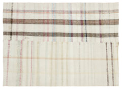 Girit Bej Çizgili Yün El Dokuma Halısı 179 x 245 Apex Unique