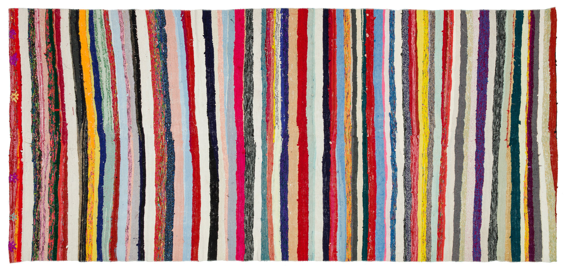 Girit Bej Çizgili Yün El Dokuma Halısı 160 x 342 Apex Unique