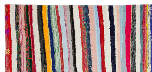 Girit Bej Çizgili Yün El Dokuma Halısı 160 x 342 Apex Unique