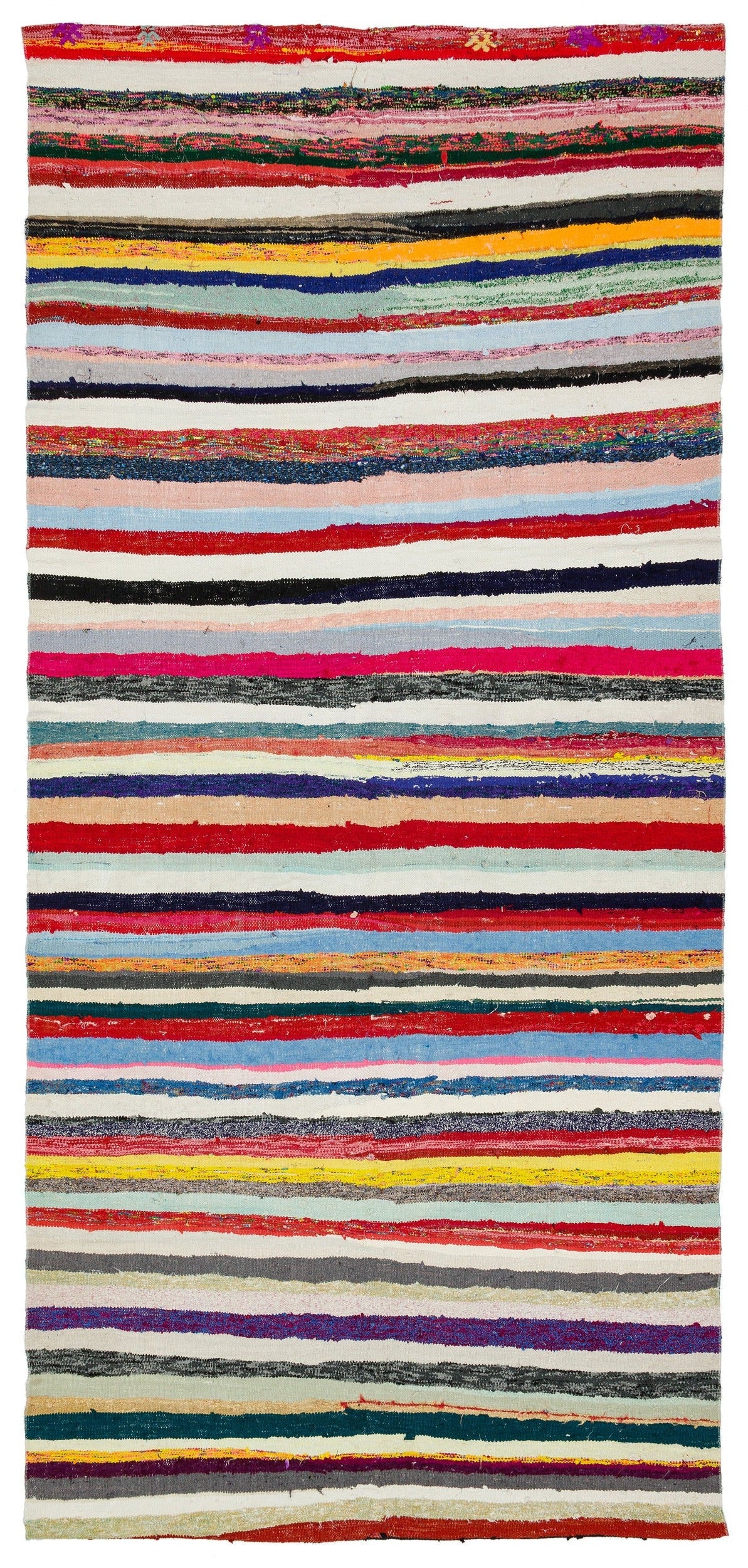 Girit Bej Çizgili Yün El Dokuma Halısı 160 x 342 Apex Unique