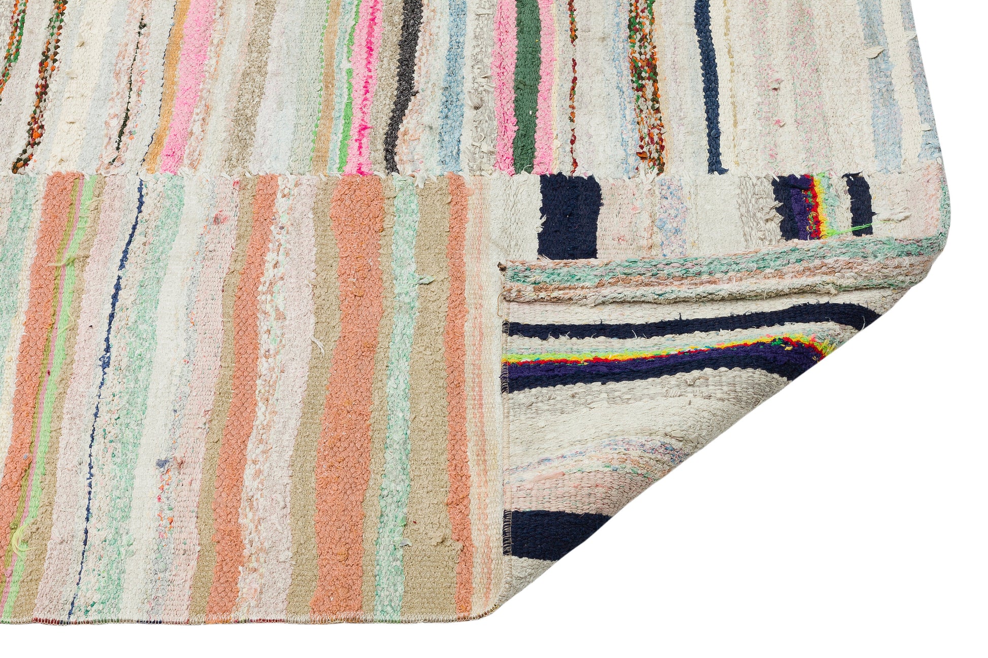 Girit Bej Çizgili Yün El Dokuma Halısı 096 x 320 Apex Unique