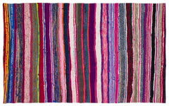 Girit Bej Çizgili Yün El Dokuma Halısı 160 x 259 Apex Unique