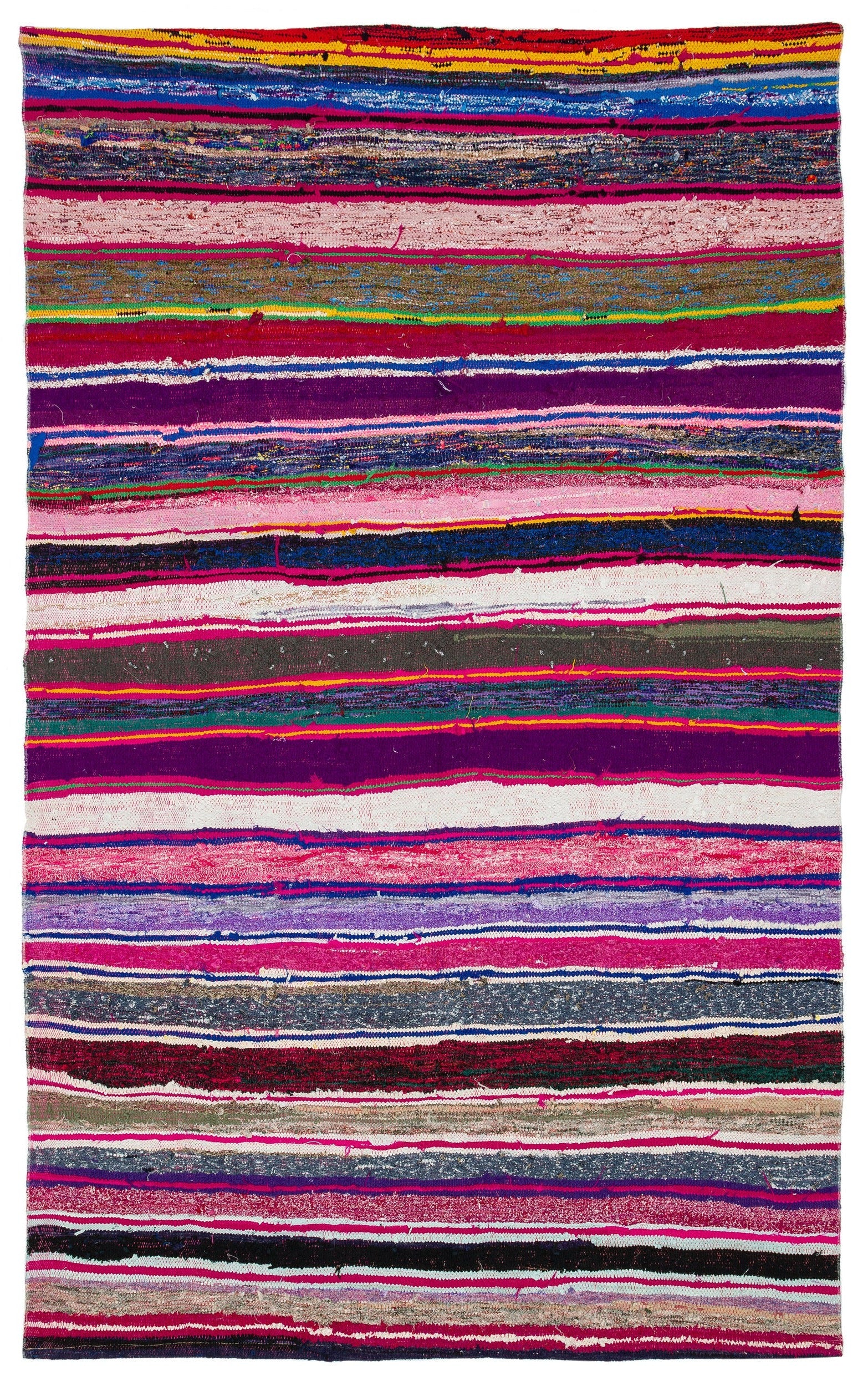 Girit Bej Çizgili Yün El Dokuma Halısı 160 x 259 Apex Unique