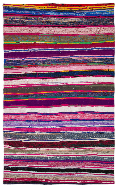 Girit Bej Çizgili Yün El Dokuma Halısı 160 x 259 Apex Unique