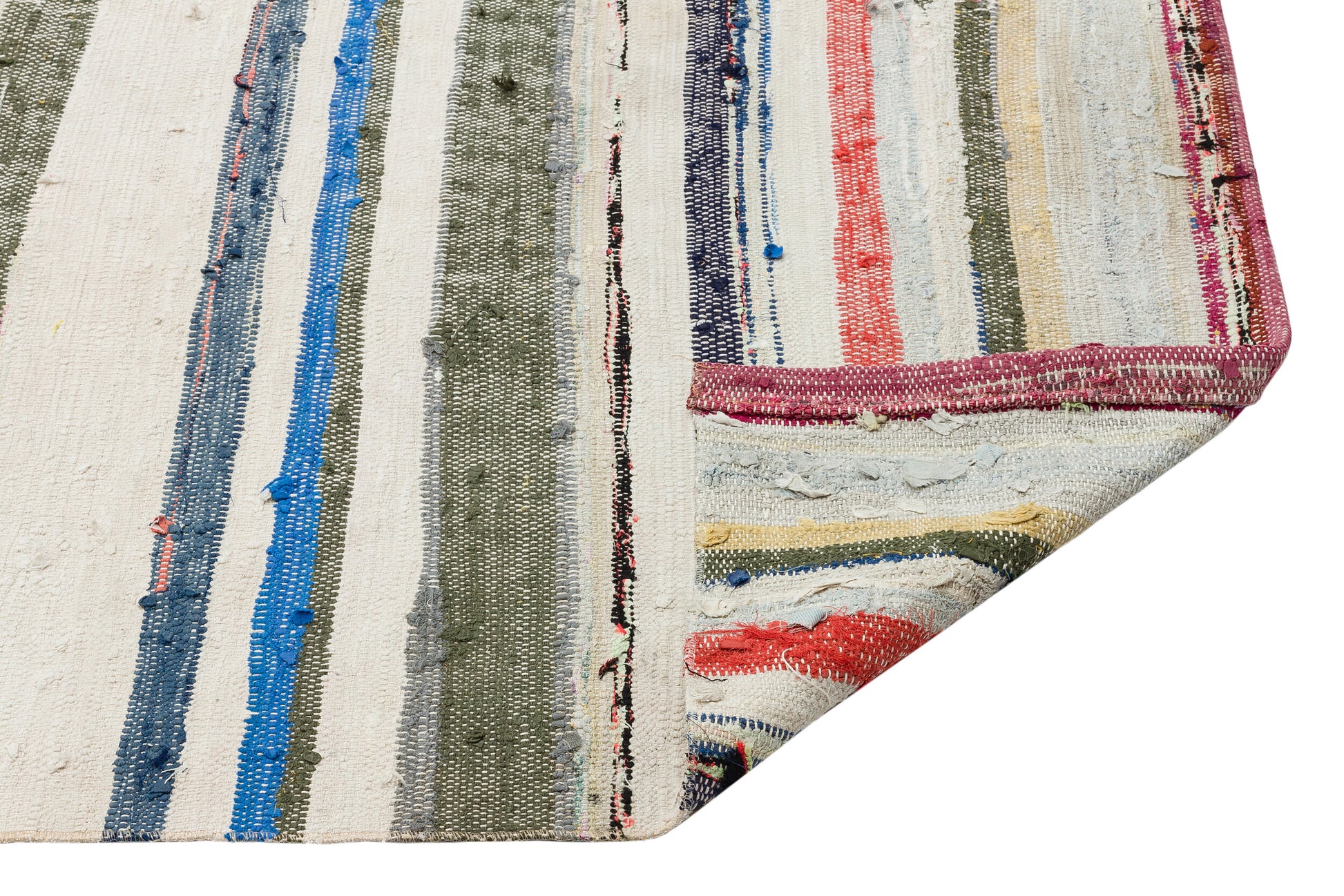 Girit Bej Çizgili Yün El Dokuma Halısı 161 x 285 Apex Unique