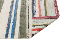 Girit Bej Çizgili Yün El Dokuma Halısı 161 x 285 Apex Unique