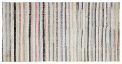 Girit Bej Çizgili Yün El Dokuma Halısı 153 x 300 Apex Unique