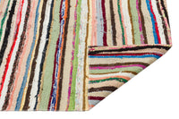 Çok Renkli El Dokuma Halı Yün Çizgili Bohem 126x224 cm 37252