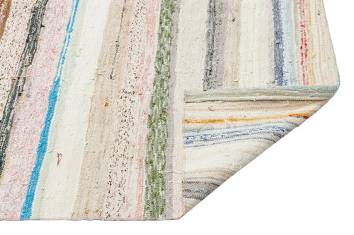 Girit Bej Çizgili Yün El Dokuma Halısı 146 x 298 Apex Unique