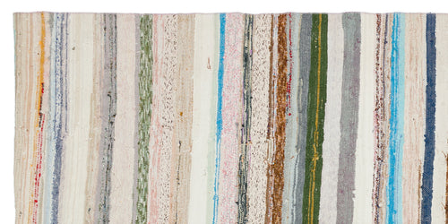 Girit Bej Çizgili Yün El Dokuma Halısı 146 x 298 Apex Unique