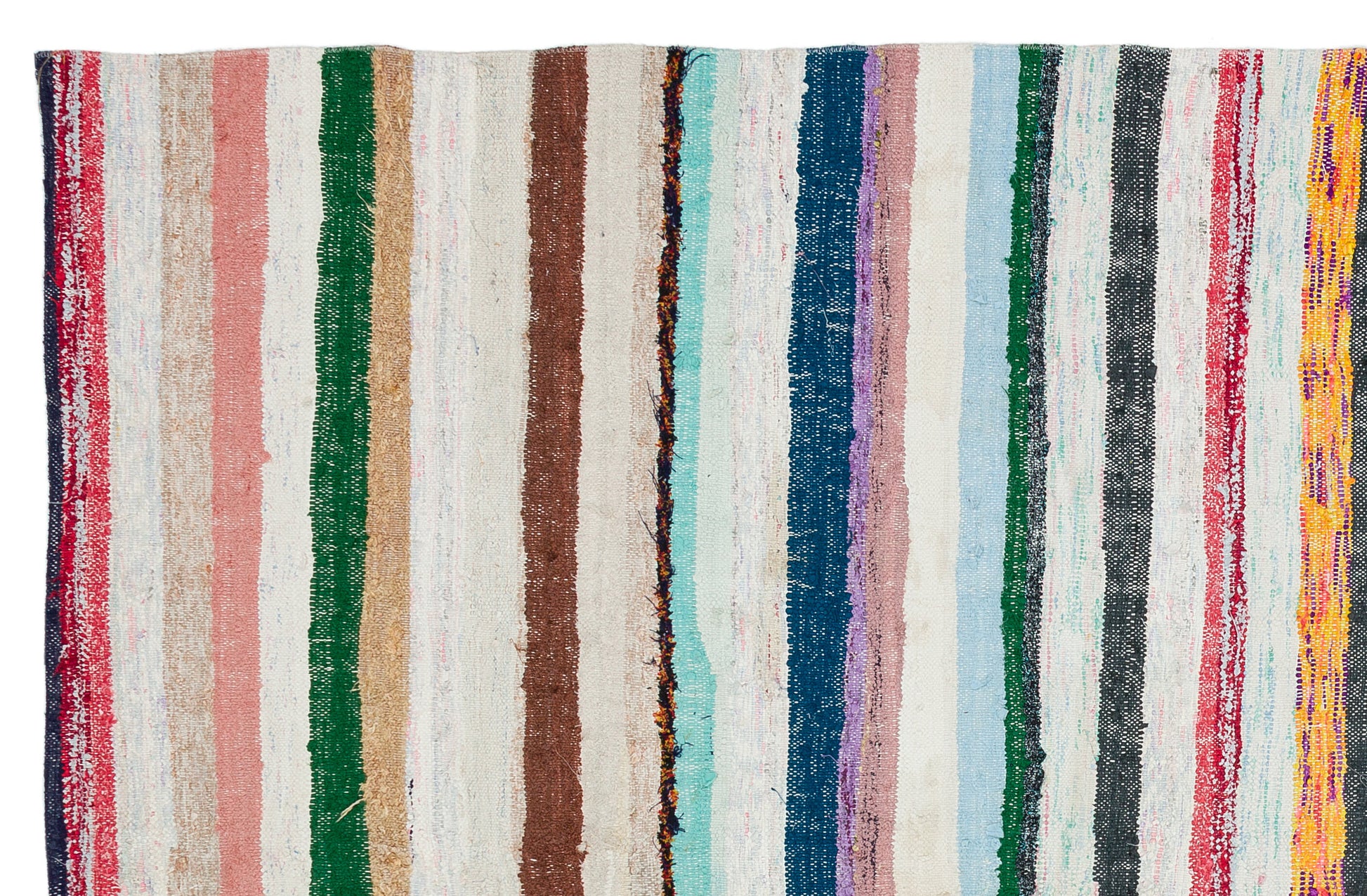 Girit Bej Çizgili Yün El Dokuma Halısı 156 x 248 Apex Unique