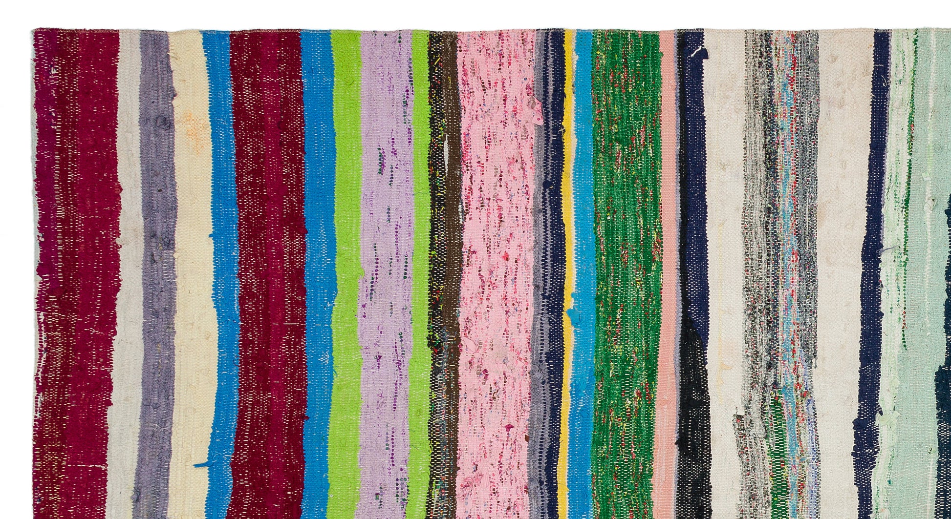 Girit Bej Çizgili Yün El Dokuma Halısı 157 x 296 Apex Unique