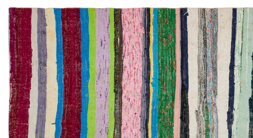 Girit Bej Çizgili Yün El Dokuma Halısı 157 x 296 Apex Unique