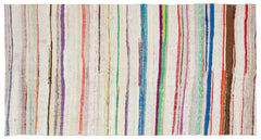 Girit Bej Çizgili Yün El Dokuma Halısı 148 x 276 Apex Unique