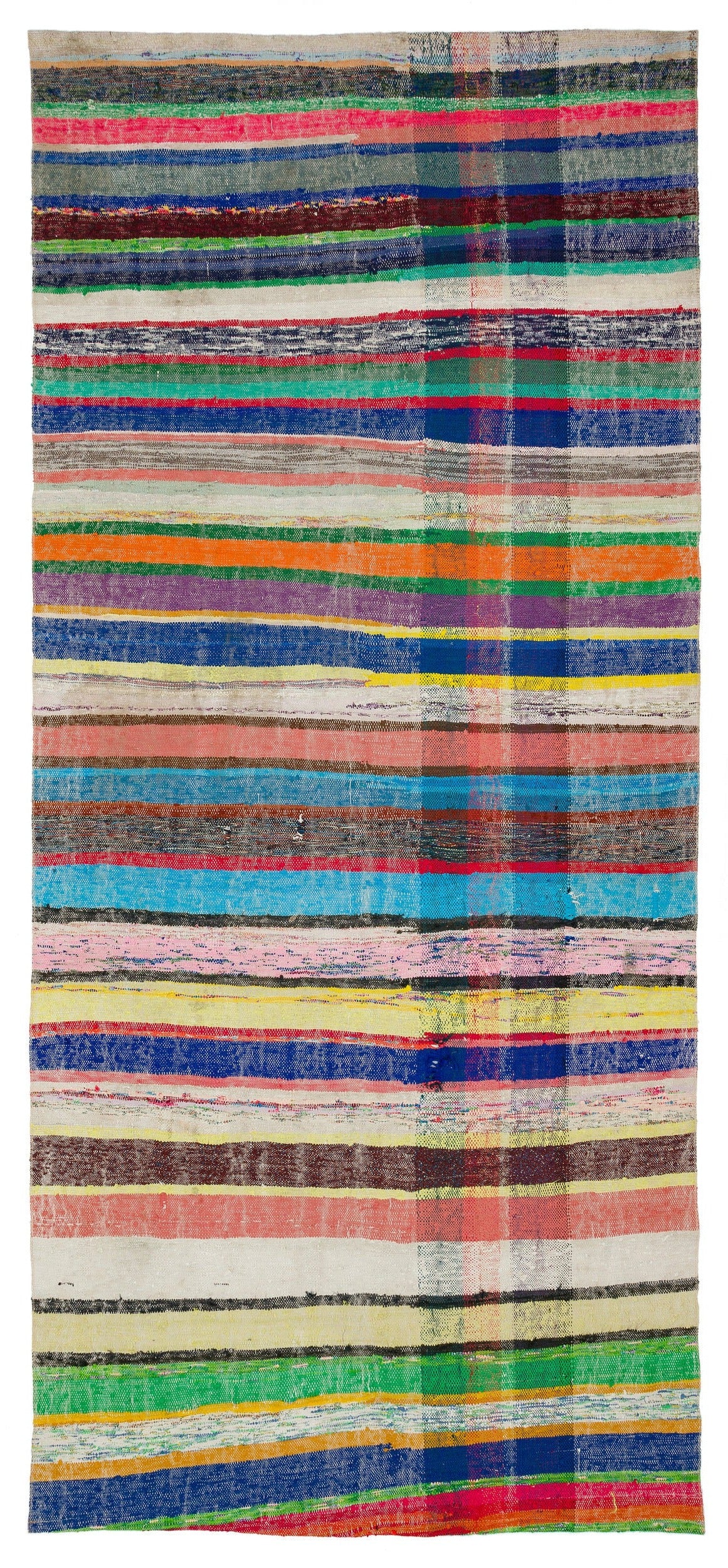 Girit Bej Çizgili Yün El Dokuma Halısı 150 x 334 Apex Unique