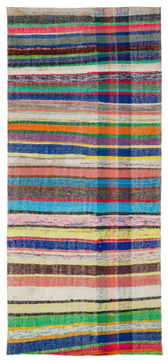 Girit Bej Çizgili Yün El Dokuma Halısı 150 x 334 Apex Unique