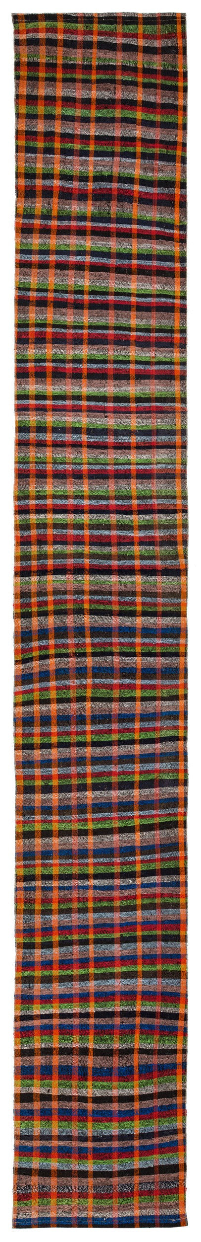 Girit Bej Çizgili Yün El Dokuma Halısı 082 x 571 Apex Unique