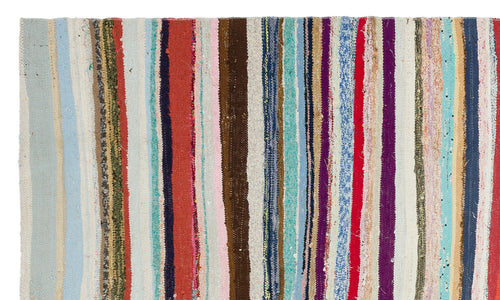 Girit Bej Çizgili Yün El Dokuma Halısı 172 x 293 Apex Unique