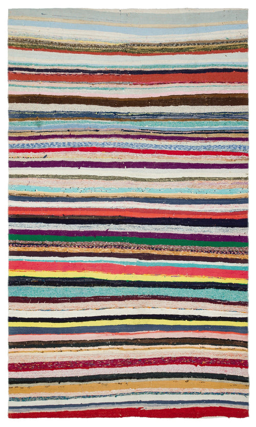 Girit Bej Çizgili Yün El Dokuma Halısı 172 x 293 Apex Unique