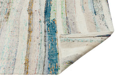 Girit Bej Çizgili Yün El Dokuma Halısı 157 x 275 Apex Unique