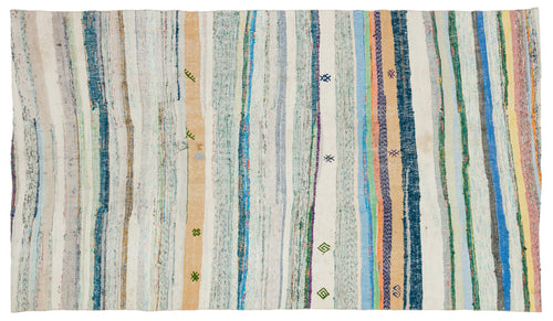 Girit Bej Çizgili Yün El Dokuma Halısı 157 x 275 Apex Unique