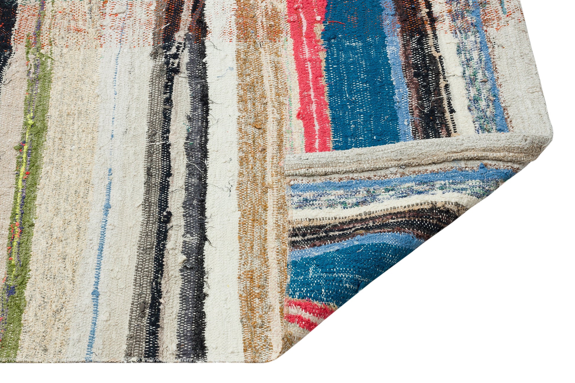 Girit Bej Çizgili Yün El Dokuma Halısı 145 x 350 Apex Unique