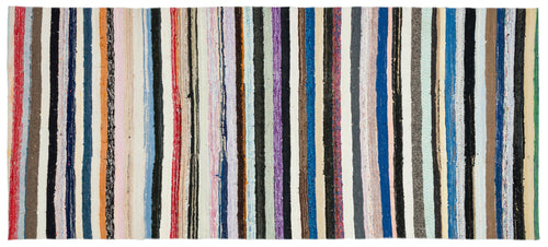 Girit Bej Çizgili Yün El Dokuma Halısı 150 x 347 Apex Unique