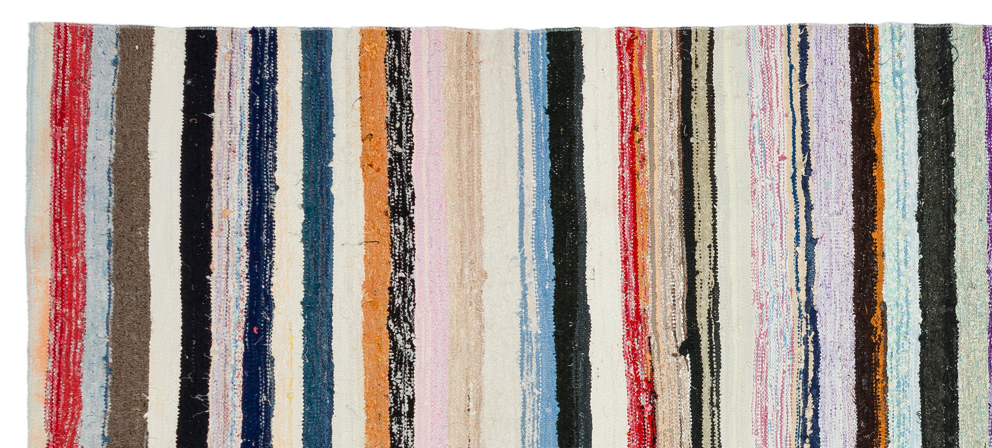 Girit Bej Çizgili Yün El Dokuma Halısı 150 x 347 Apex Unique