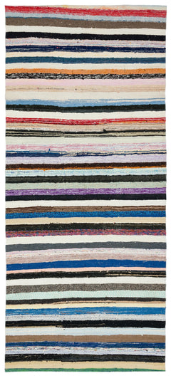 Girit Bej Çizgili Yün El Dokuma Halısı 150 x 347 Apex Unique