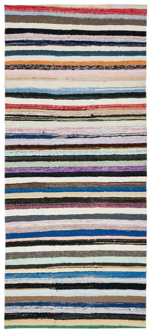 Girit Bej Çizgili Yün El Dokuma Halısı 150 x 347 Apex Unique