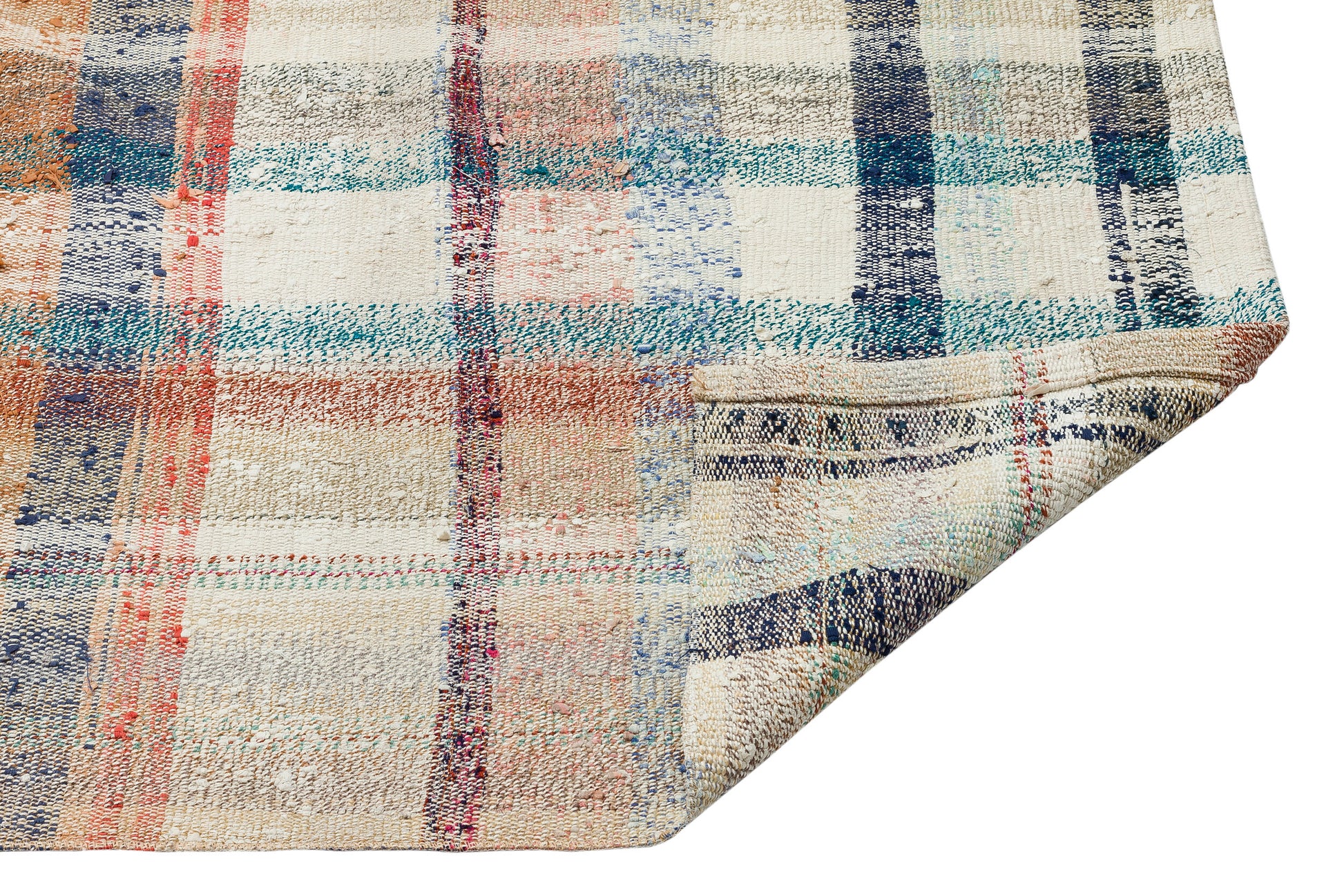 Girit Bej Çizgili Yün El Dokuma Halısı 201 x 240 Apex Unique