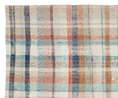 Girit Bej Çizgili Yün El Dokuma Halısı 201 x 240 Apex Unique