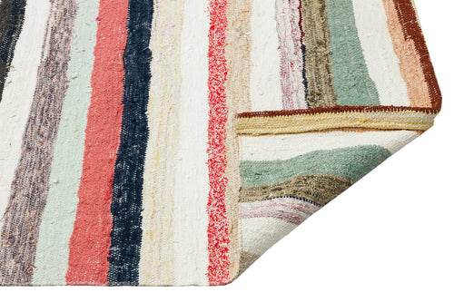 Girit Bej Çizgili Yün El Dokuma Halısı 163 x 365 Apex Unique