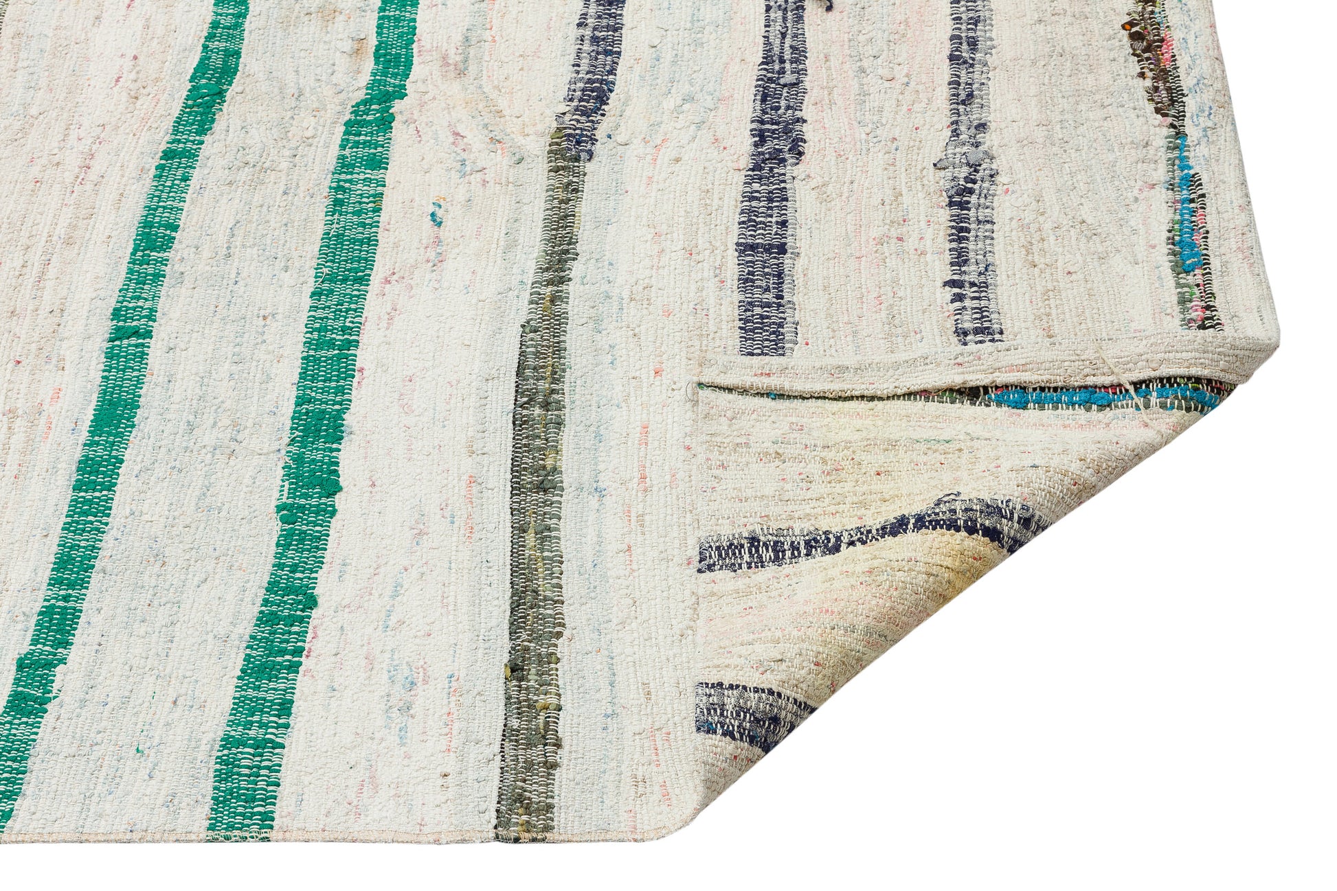 Girit Bej Çizgili Yün El Dokuma Halısı 186 x 315 Apex Unique