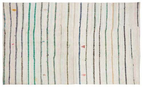 Girit Bej Çizgili Yün El Dokuma Halısı 186 x 315 Apex Unique