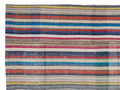 Girit Bej Çizgili Yün El Dokuma Halısı 202 x 265 Apex Unique