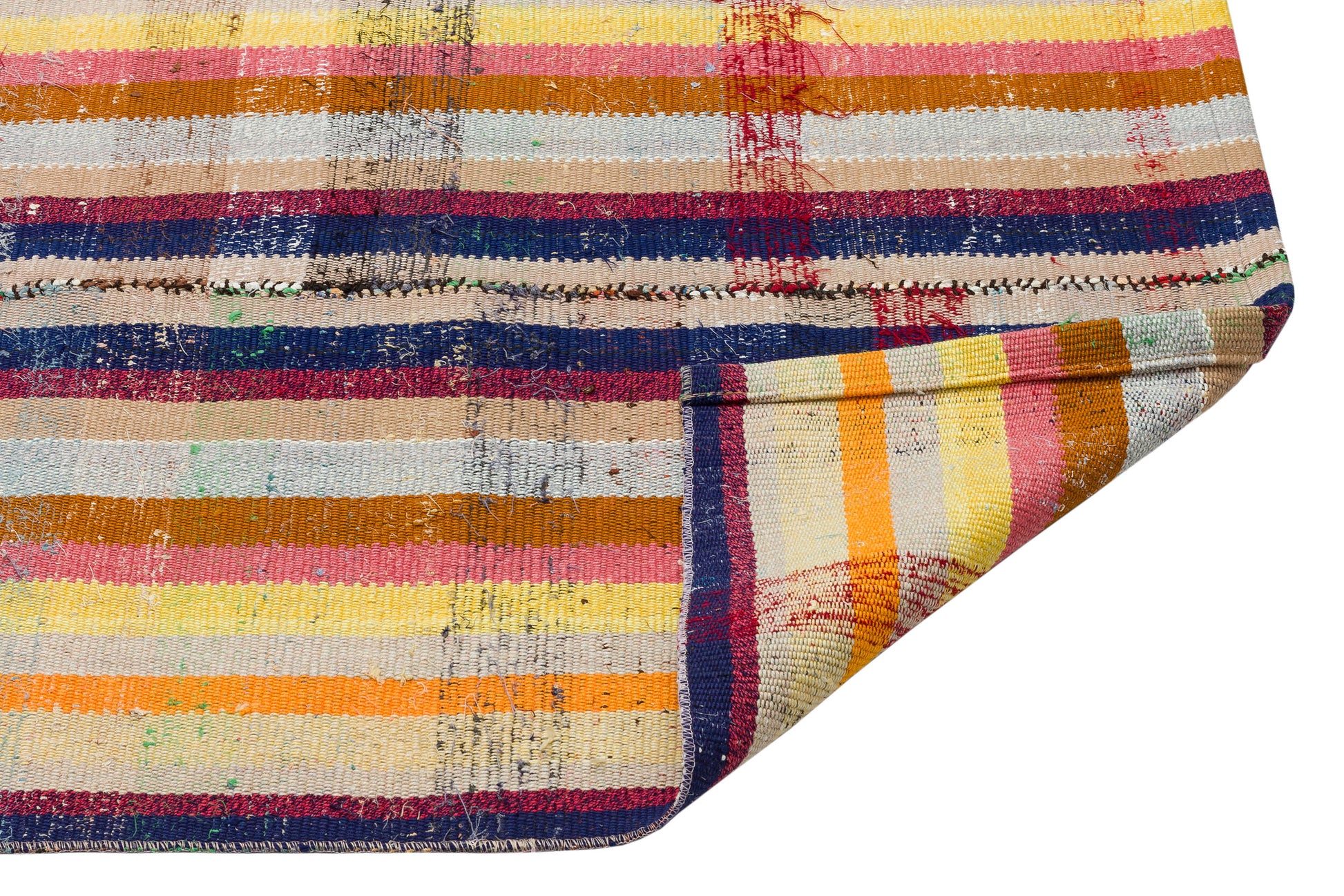 Girit Bej Çizgili Yün El Dokuma Halısı 193 x 213 Apex Unique