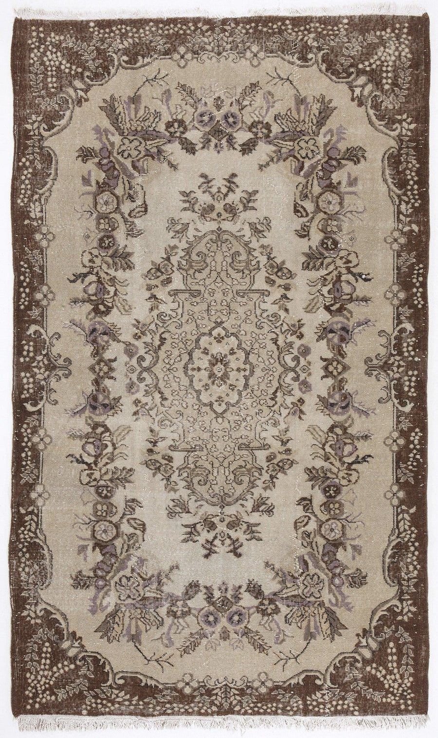 Kırmızı Anadolu Çiçekli Yün Halı 165x270 - Özel Seri