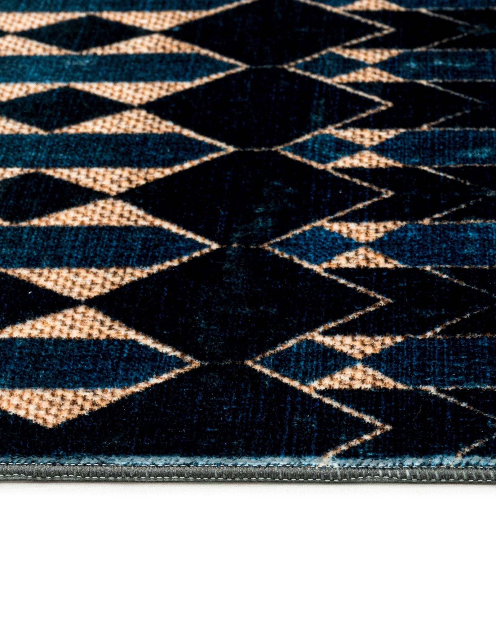 Gold Krem Bohem Etnik Triko Halı - Yıkanabilir - Kaymaz Taban - Pati Dostu