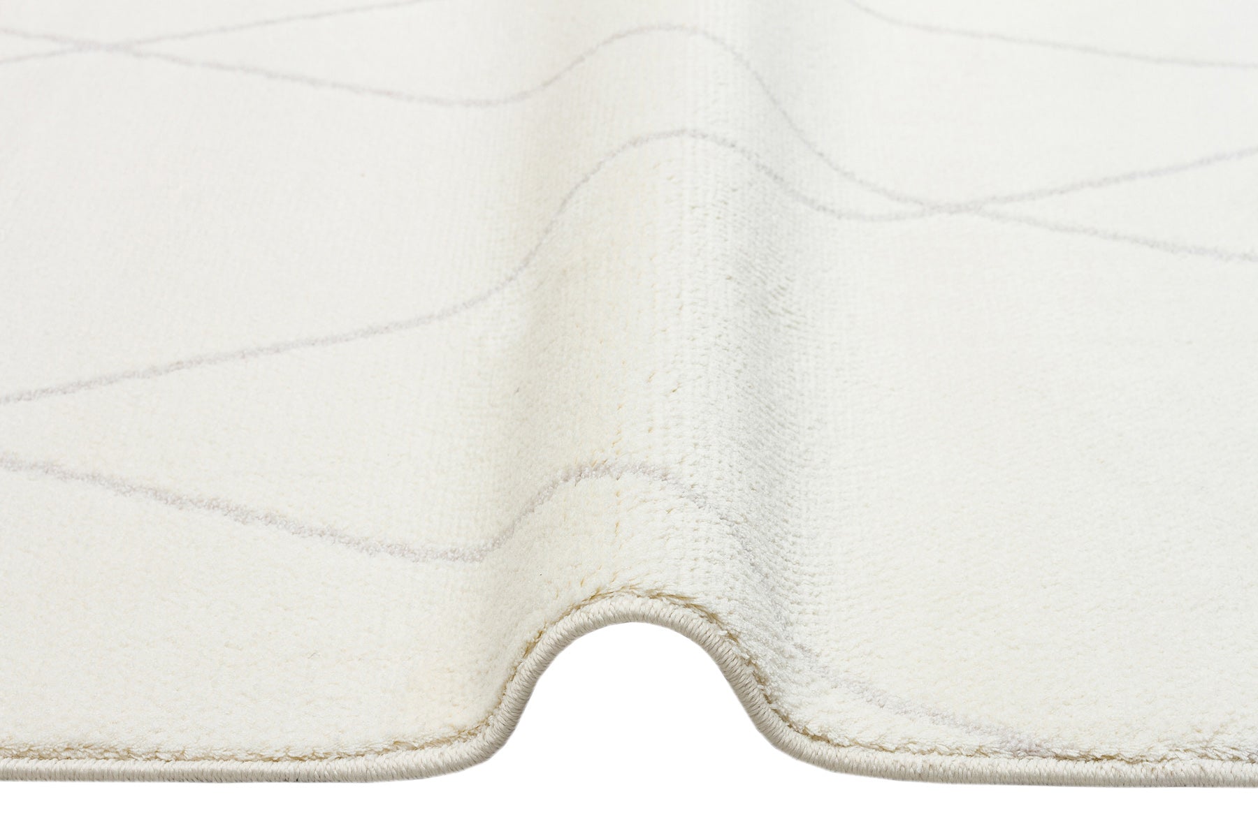 Qrendi Beyaz Geometrik Etnik Desenlere Sahip Hav Toz Vermez Yumuşak Dokulu Modern Halı Eko