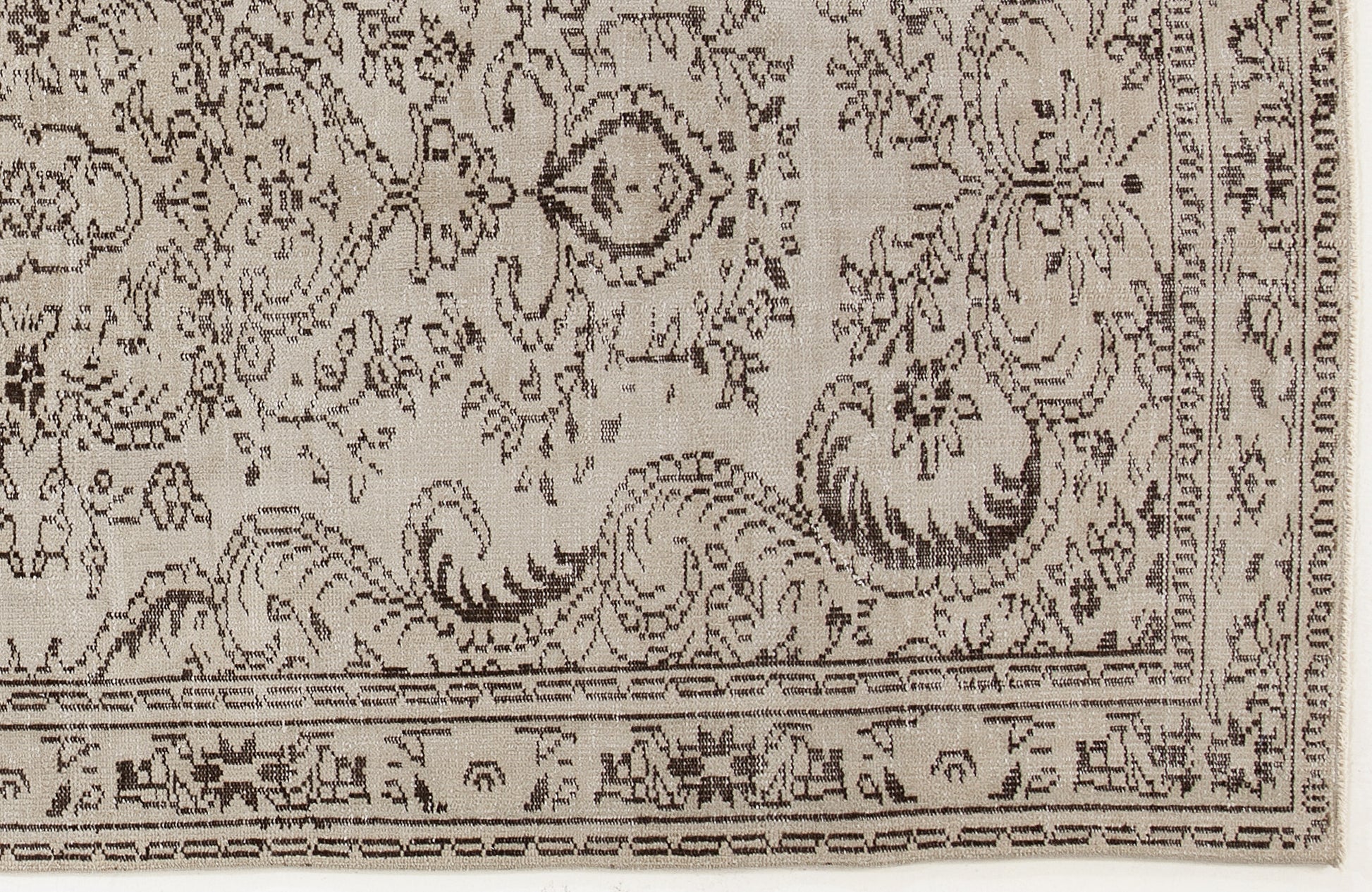 Atina Bej Eskitme Yün El Dokuma Halısı 147 x 273 Apex Unique