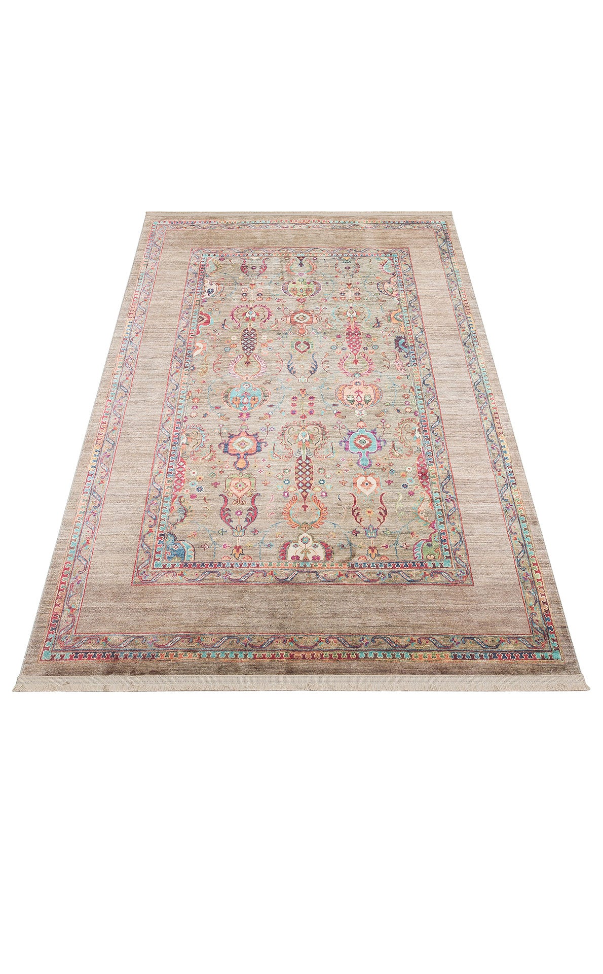 Vosendorf Yeşil Klasik Pamuk Makine Halısı Eko