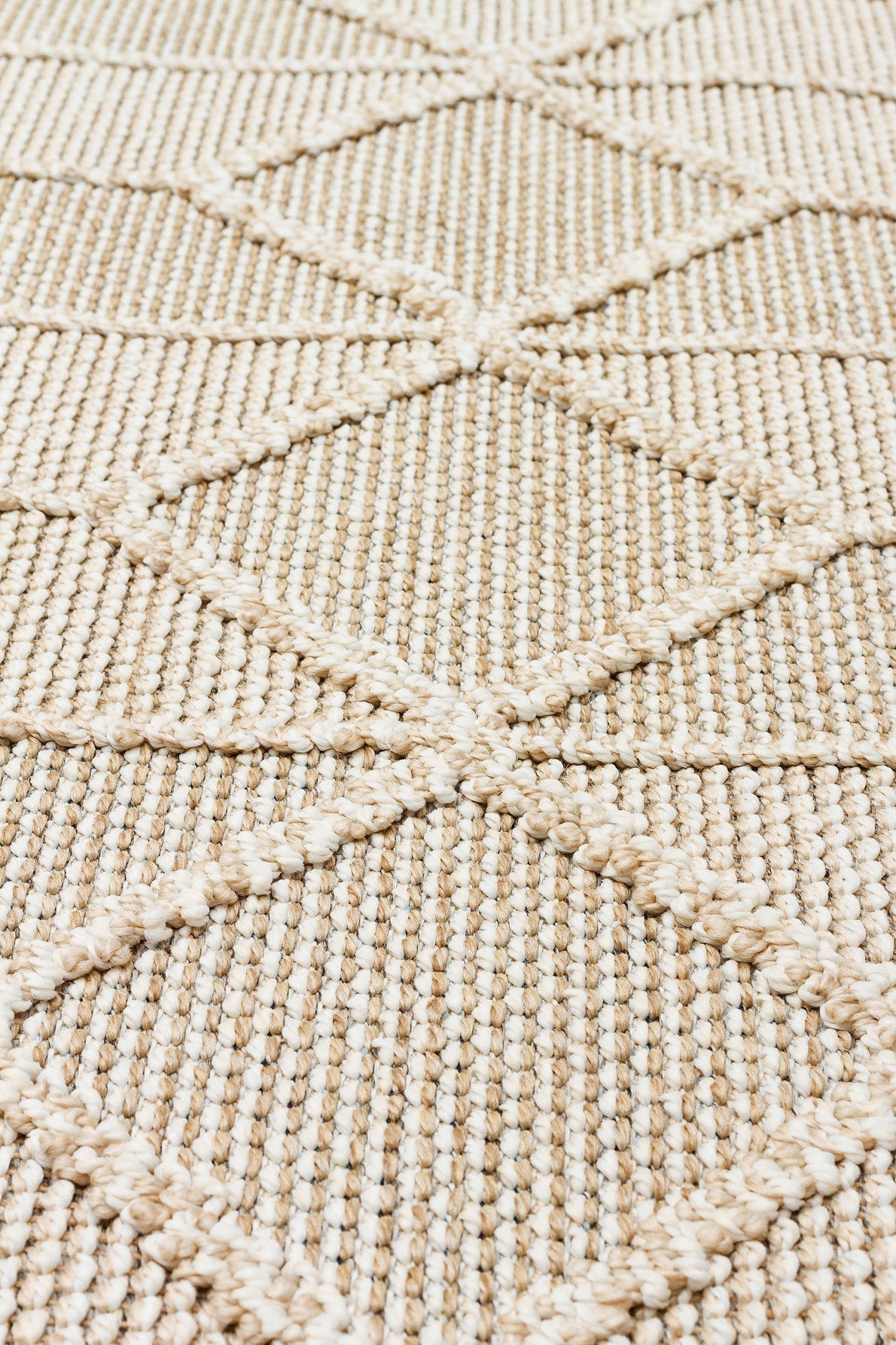 Gallarate Bej Geometrik Hav Toz Vermez Hasır Dokuma Modern Makine Halısı Eko