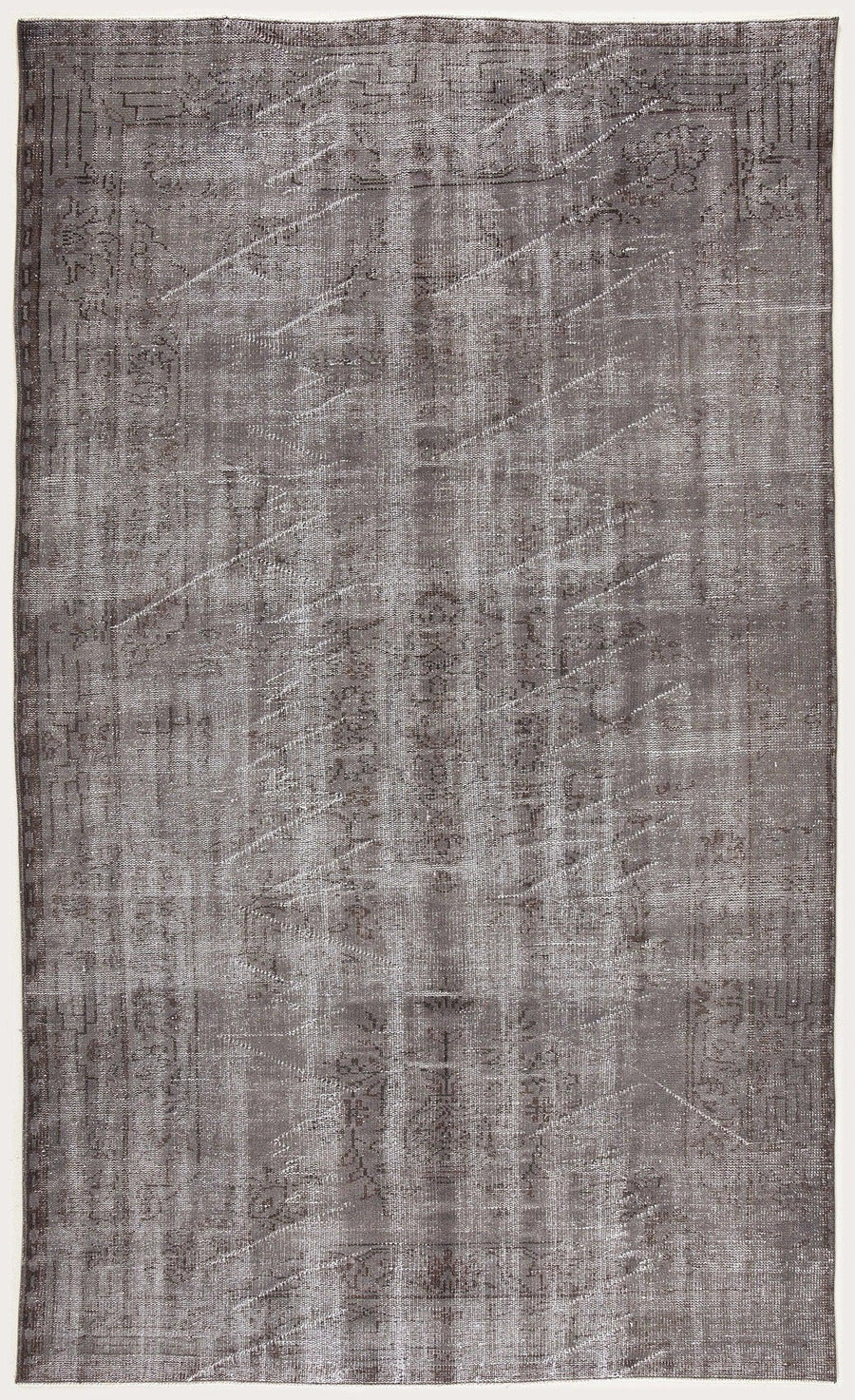 Gri Anadolu Geometrik Madalyonlu Yün Halı 171x286 - Özel Seri