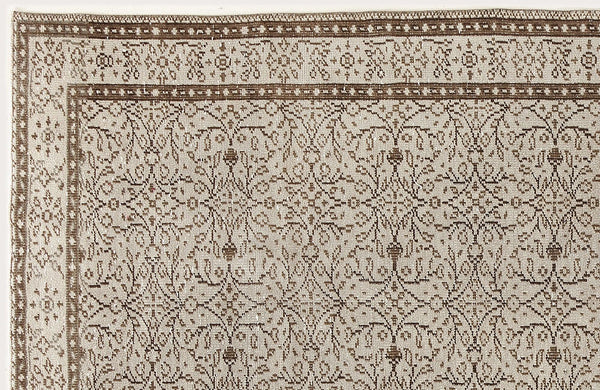 Bej Anadolu Geometrik Klasik Yün Halı 149x275 - Özel Seri