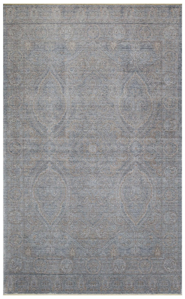 Antrasit Gri Eskitme Modern Viskon Halı - Pati Dostu - Toz Vermez